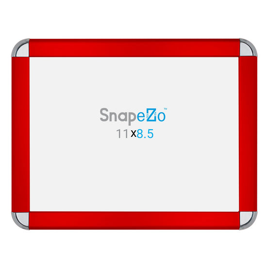 SnapeZo® 21,59 x 27,94 cm Marco a presión rojo de esquinas redondeadas - Perfil de 32 mm