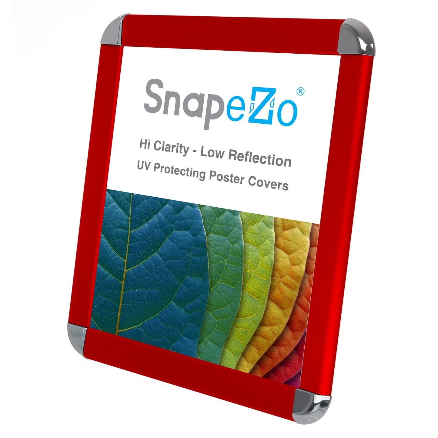 SnapeZo® 21.59 x 27.94 cm Red Round-Cornered Snap Frame - 32MM Profile