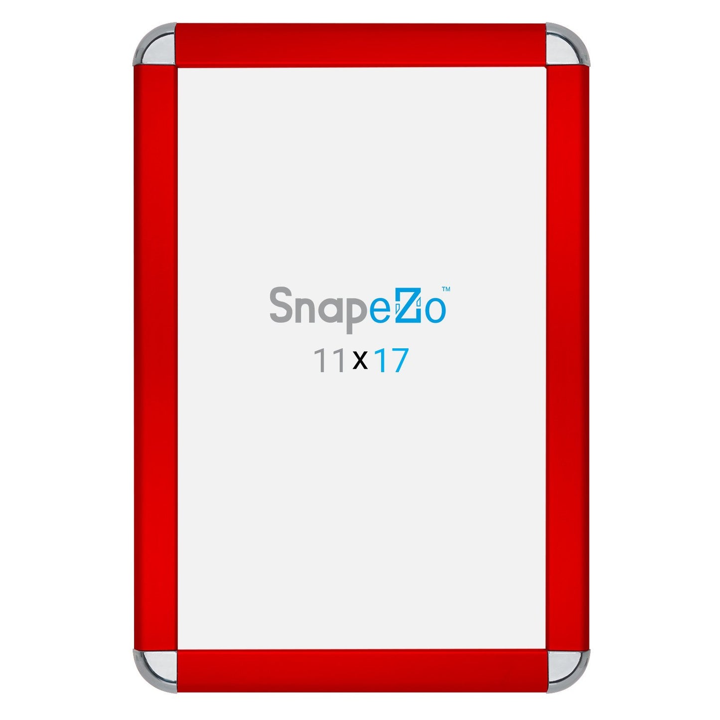 SnapeZo® 27,94 x 43,18 cm Marco a presión rojo de esquinas redondeadas - Perfil de 32 mm