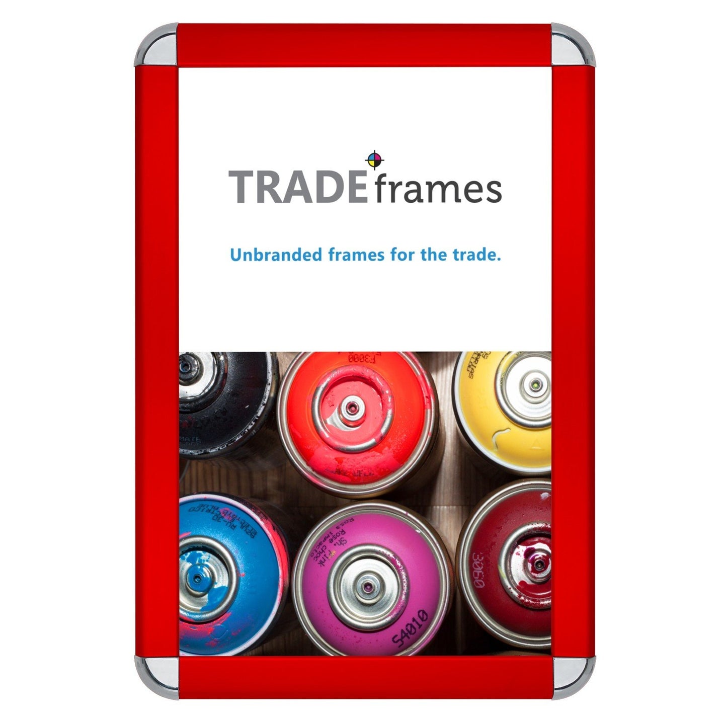 27.94 x 43.18 cm Red Round-Cornered Snap Frame - 32MM Profile