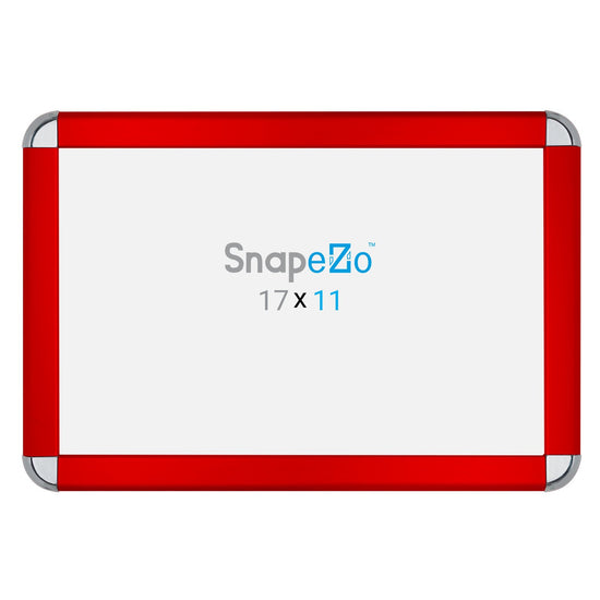 SnapeZo® 27.94 x 43.18 cm Red Round-Cornered Snap Frame - 32MM Profile