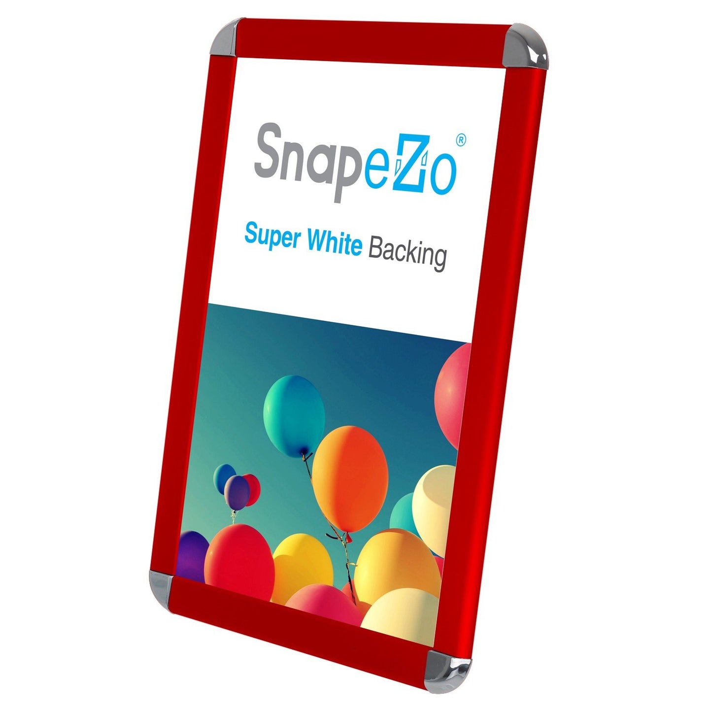 SnapeZo® 27.94 x 43.18 cm Red Round-Cornered Snap Frame - 32MM Profile