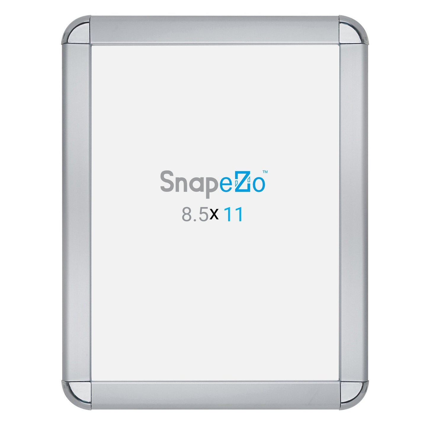 SnapeZo® 21.59 x 27.94 cm Silver Round-Cornered Snap Frame - 32MM Profile