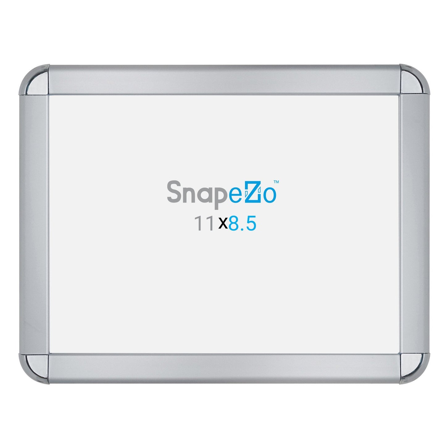 SnapeZo® 21.59 x 27.94 cm Silver Round-Cornered Snap Frame - 32MM Profile