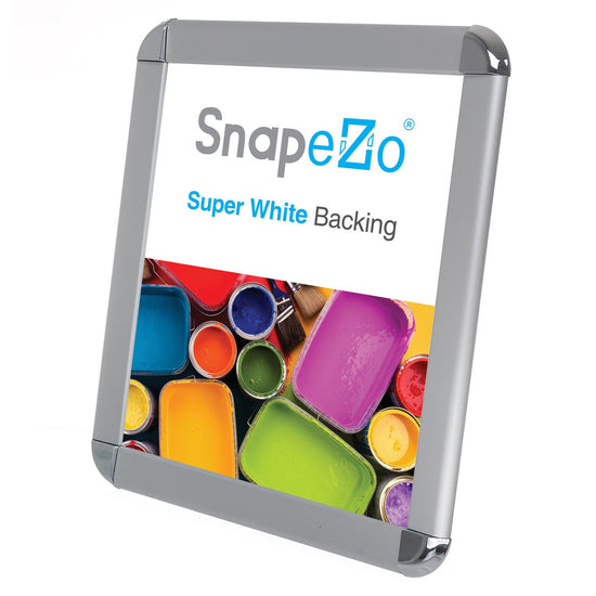 SnapeZo® 21.59 x 27.94 cm Silver Round-Cornered Snap Frame - 32MM Profile