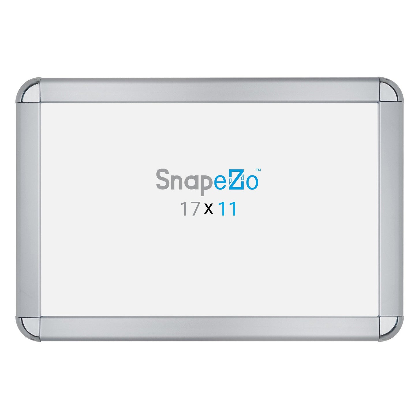 SnapeZo® 27.94 x 43.18 cm Silver Round-Cornered Snap Frame - 32MM Profile