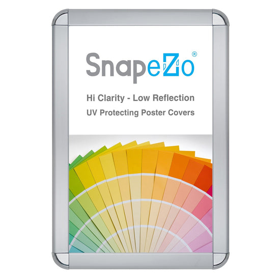 SnapeZo® 27.94 x 43.18 cm Silver Round-Cornered Snap Frame - 32MM Profile