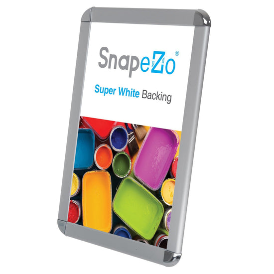 SnapeZo® 27.94 x 43.18 cm Silver Round-Cornered Snap Frame - 32MM Profile