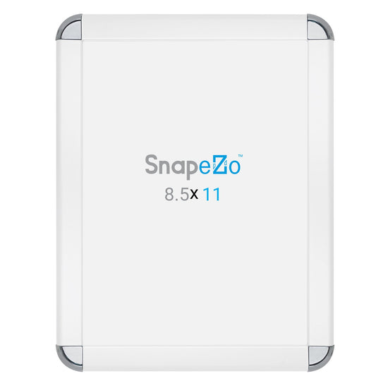 SnapeZo® 21.59 x 27.94 cm White Round-Cornered Snap Frame - 32MM Profile