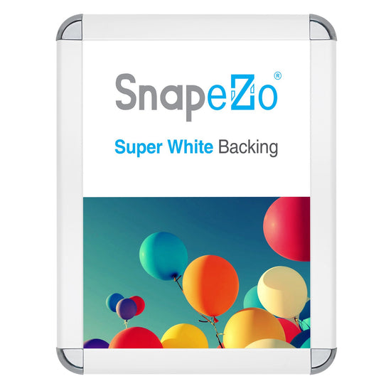 SnapeZo® 21,59 x 27,94 cm Marco a presión blanco de esquinas redondeadas - Perfil de 32 mm