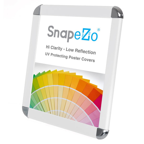 SnapeZo® 21.59 x 27.94 cm White Round-Cornered Snap Frame - 32MM Profile