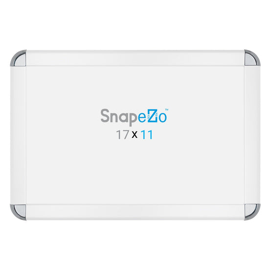 SnapeZo® 27.94 x 43.18 cm White Round-Cornered Snap Frame - 32MM Profile