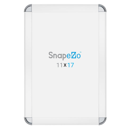 SnapeZo® 27.94 x 43.18 cm White Round-Cornered Snap Frame - 32MM Profile