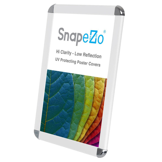 SnapeZo® 27.94 x 43.18 cm White Round-Cornered Snap Frame - 32MM Profile