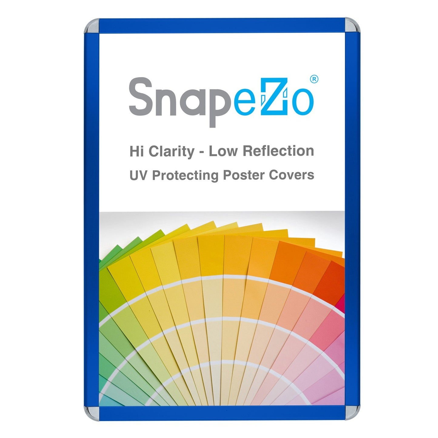 SnapeZo® 68.58 x 104.14 cm Blue Round-Cornered Snap Frame - 32MM Profile