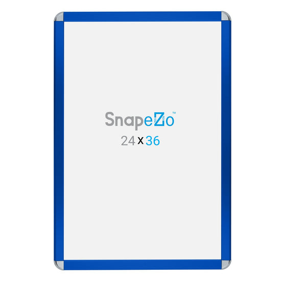 SnapeZo® 60,96 x 91,44 cm Marco a presión de esquinas redondeadas azul - Perfil de 32 mm