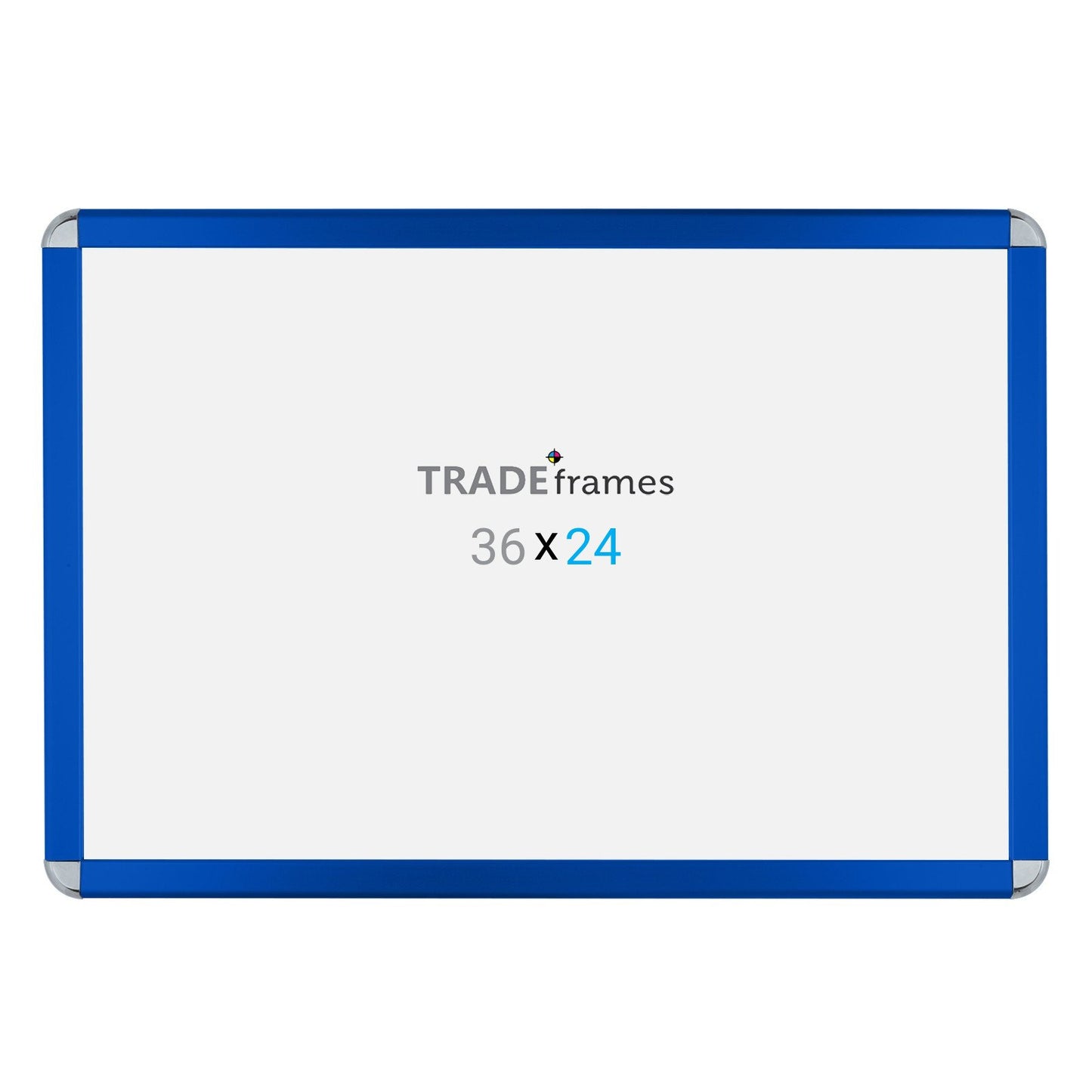 60.96 x 91.44 cm Blue Round-Cornered Snap Frame - 32MM Profile