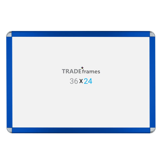 60.96 x 91.44 cm Blue Round-Cornered Snap Frame - 32MM Profile