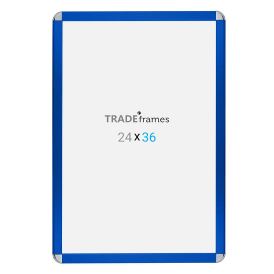 60.96 x 91.44 cm Blue Round-Cornered Snap Frame - 32MM Profile