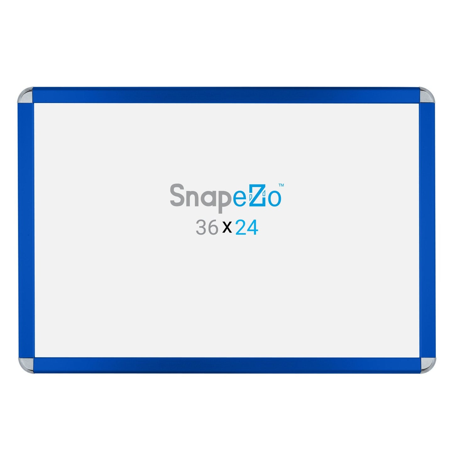 SnapeZo® 60,96 x 91,44 cm Marco a presión de esquinas redondeadas azul - Perfil de 32 mm