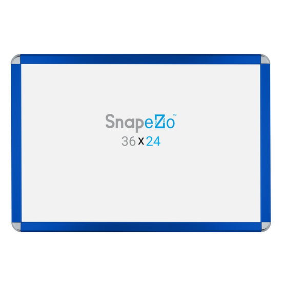 SnapeZo® 60,96 x 91,44 cm Marco a presión de esquinas redondeadas azul - Perfil de 32 mm