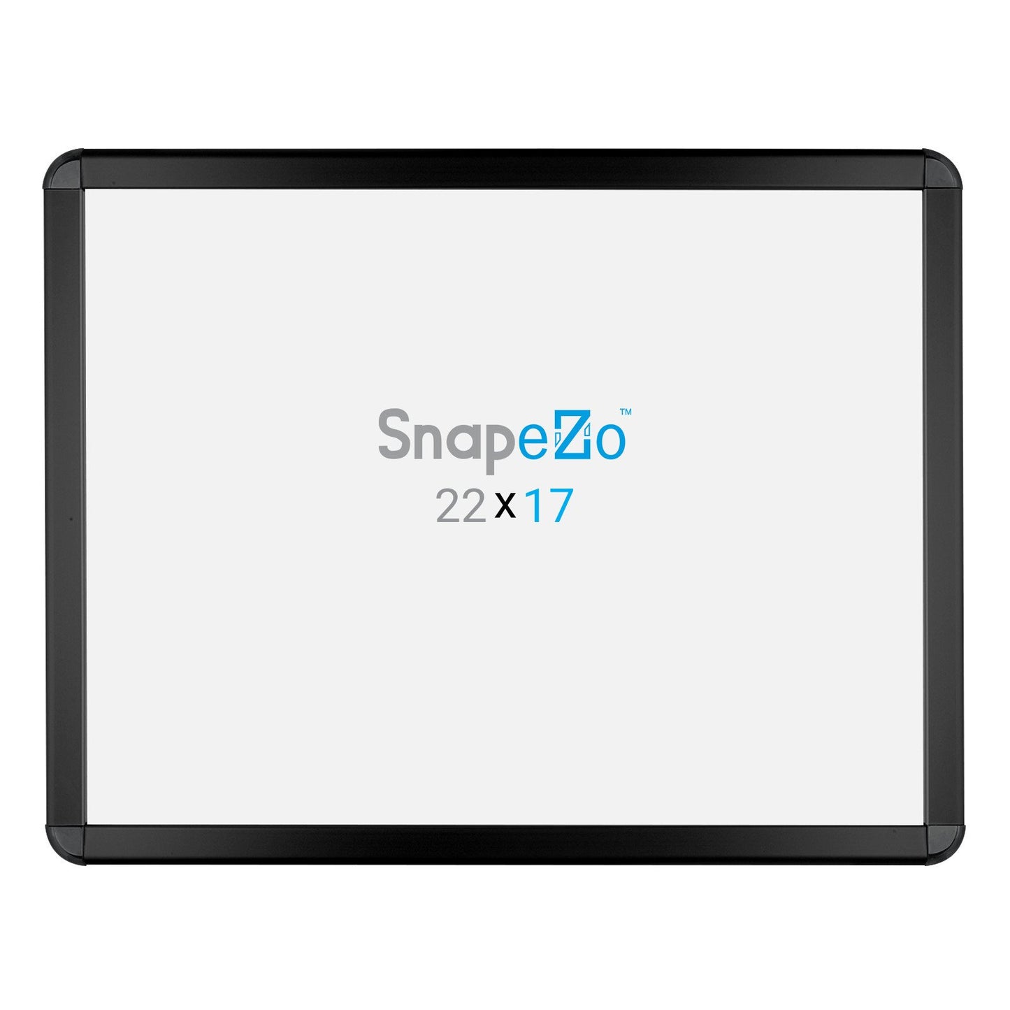 SnapeZo® 43,18 x 55,88 cm Marco a presión negro de esquinas redondeadas - Perfil de 32 mm