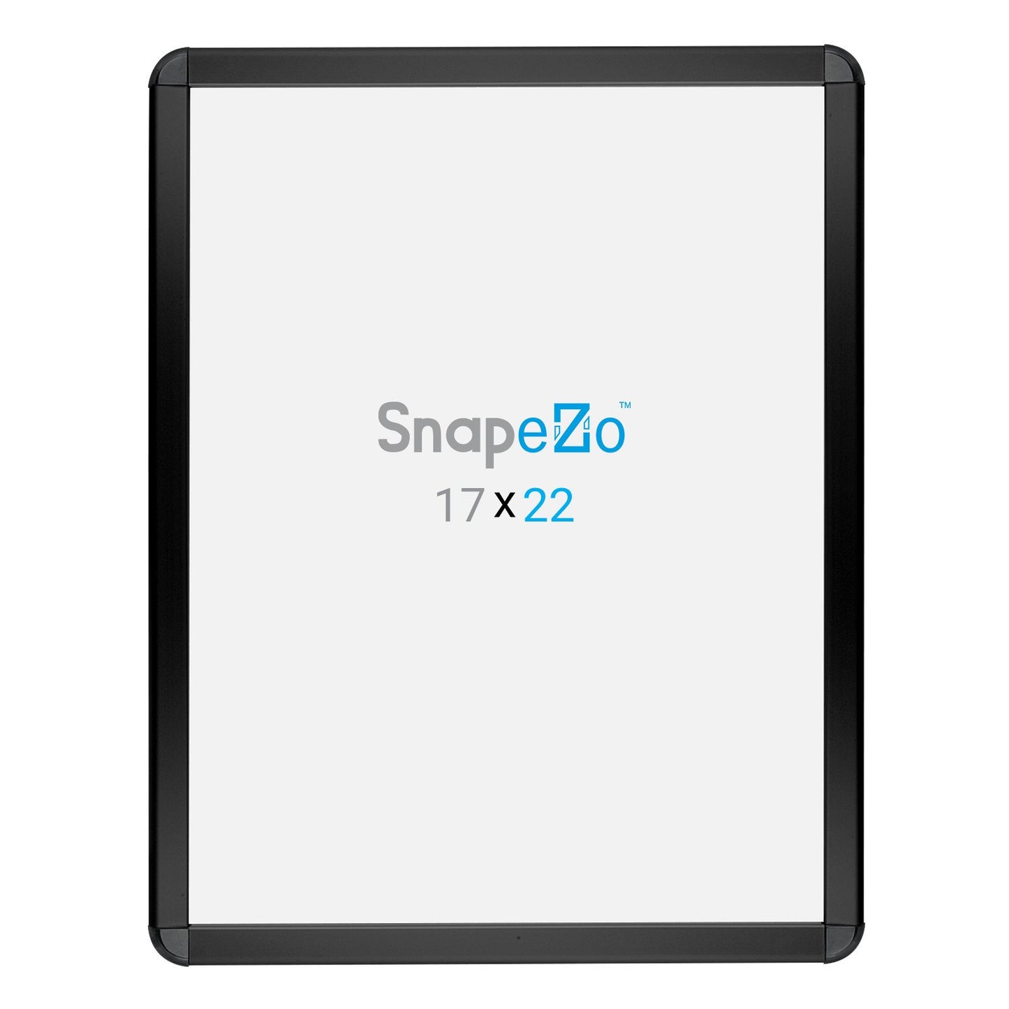 SnapeZo® 43,18 x 55,88 cm Marco a presión negro de esquinas redondeadas - Perfil de 32 mm