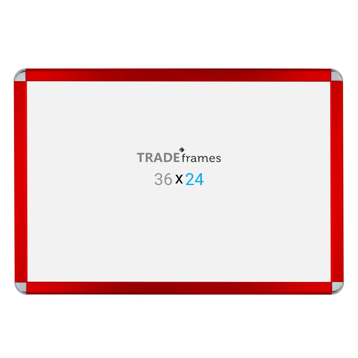 60.96 x 91.44 cm Red Round-Cornered Snap Frame - 32MM Profile