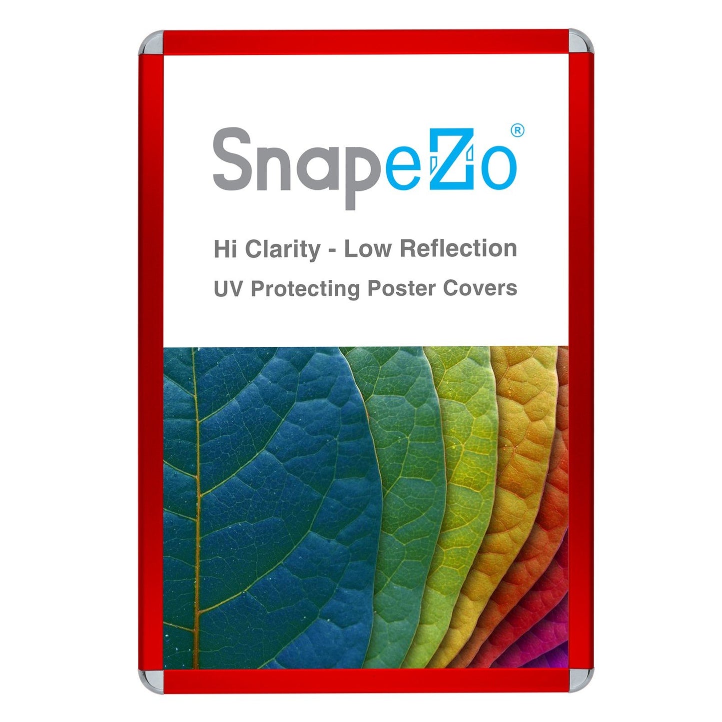 SnapeZo® 68.58 x 104.14 cm Red Round-Cornered Snap Frame - 32MM Profile