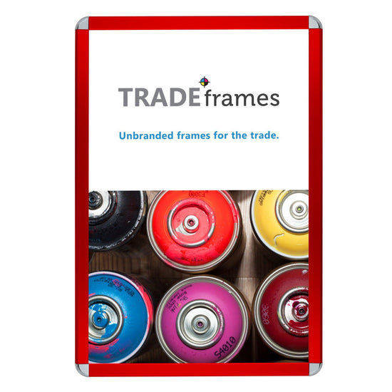 60.96 x 91.44 cm Red Round-Cornered Snap Frame - 32MM Profile