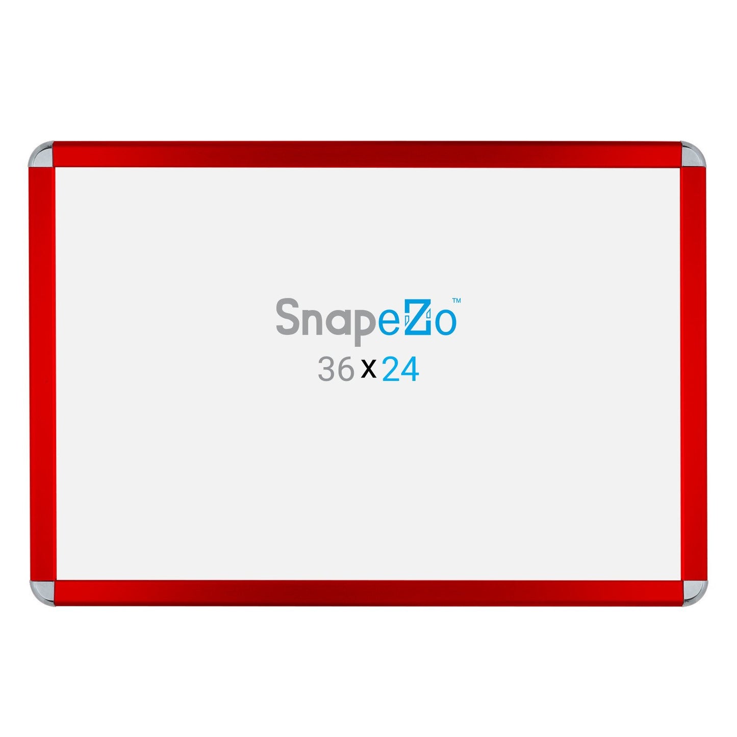 SnapeZo® 60,96 x 91,44 cm Marco a presión rojo de esquinas redondeadas - Perfil de 32 mm