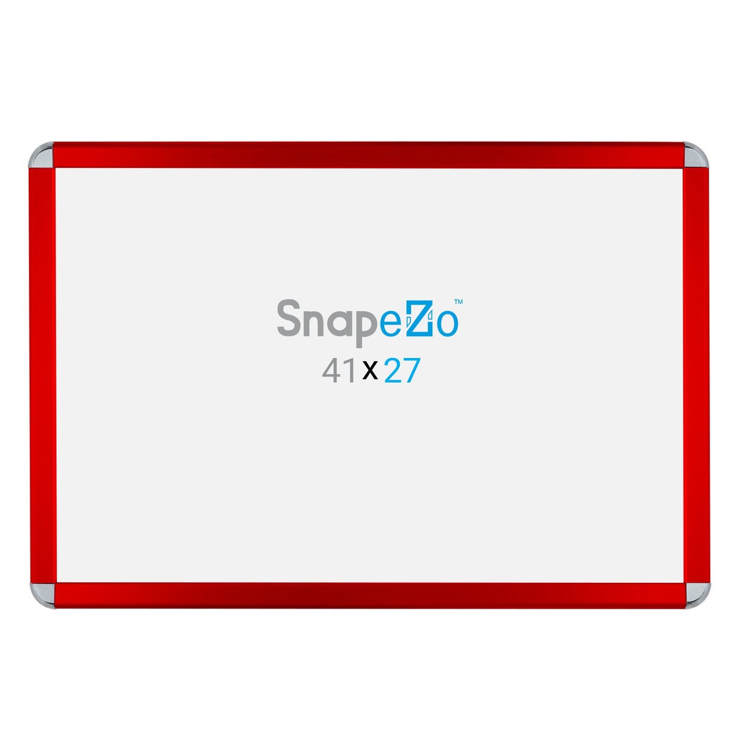 SnapeZo® 68,58 x 104,14 cm Marco a presión rojo de esquinas redondeadas - Perfil de 32 mm