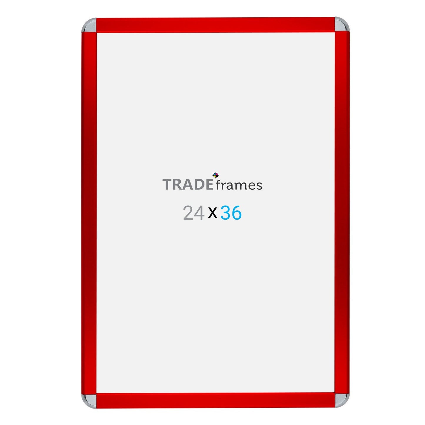 60.96 x 91.44 cm Red Round-Cornered Snap Frame - 32MM Profile