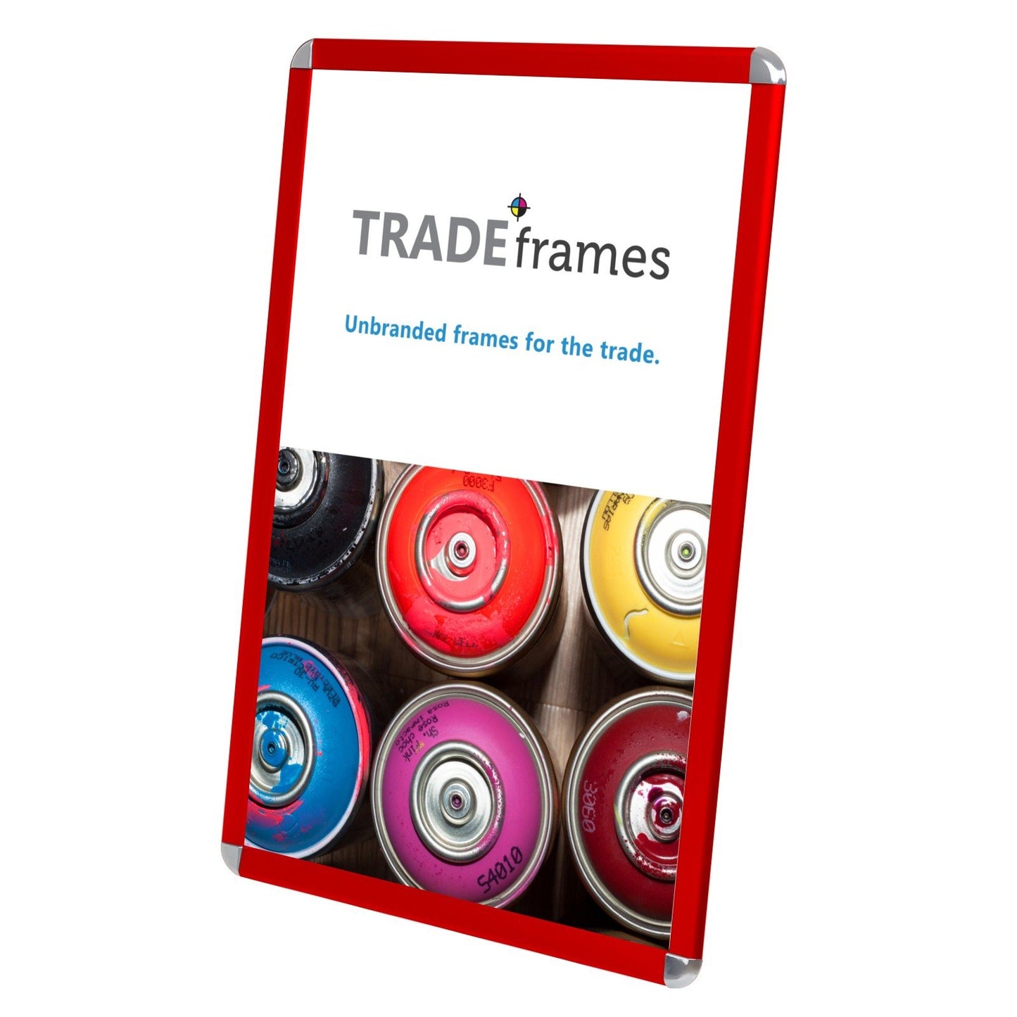 60.96 x 91.44 cm Red Round-Cornered Snap Frame - 32MM Profile