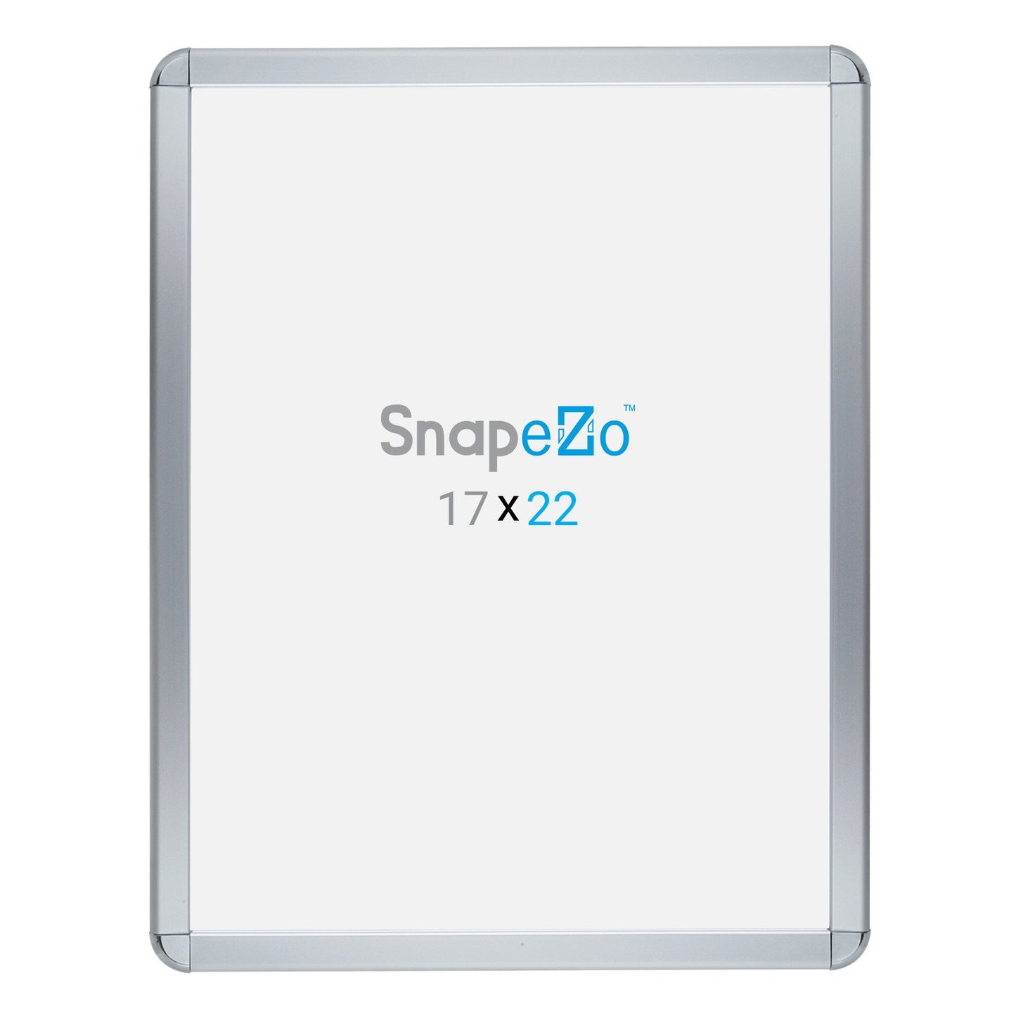 SnapeZo® 43.18 x 55.88 cm Silver Round-Cornered Snap Frame - 32MM Profile