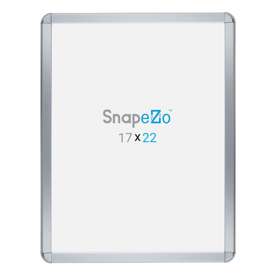 SnapeZo® 43.18 x 55.88 cm Silver Round-Cornered Snap Frame - 32MM Profile