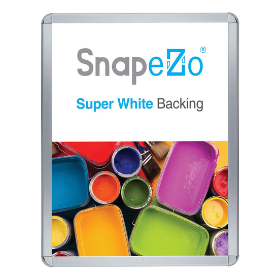 SnapeZo® 43.18 x 55.88 cm Silver Round-Cornered Snap Frame - 32MM Profile