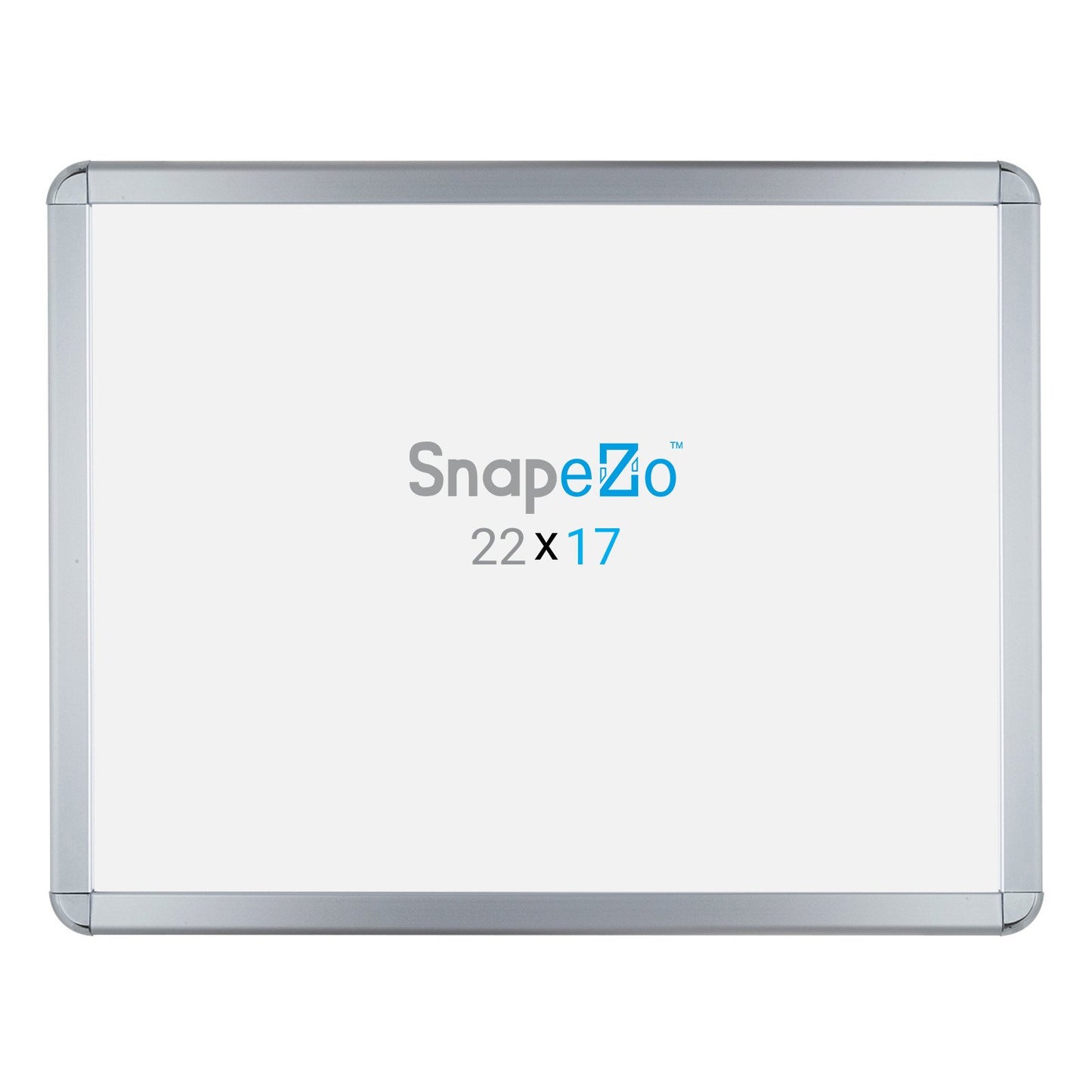 SnapeZo® 43.18 x 55.88 cm Silver Round-Cornered Snap Frame - 32MM Profile