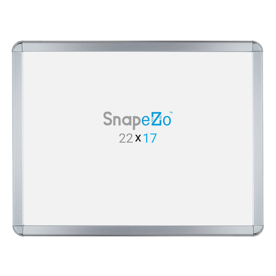 SnapeZo® 43.18 x 55.88 cm Silver Round-Cornered Snap Frame - 32MM Profile