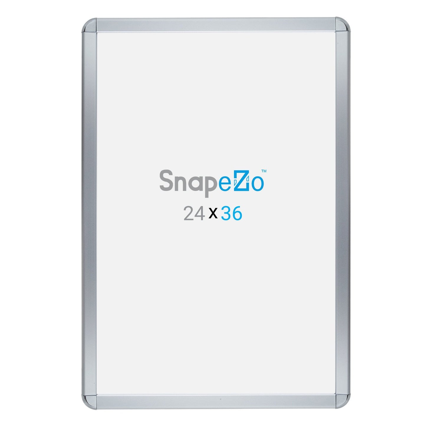 SnapeZo® 60.96 x 91.44 cm Silver Round-Cornered Snap Frame - 32MM Profile