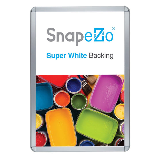 SnapeZo® 68.58 x 104.14 cm Silver Round-Cornered Snap Frame - 32MM Profile