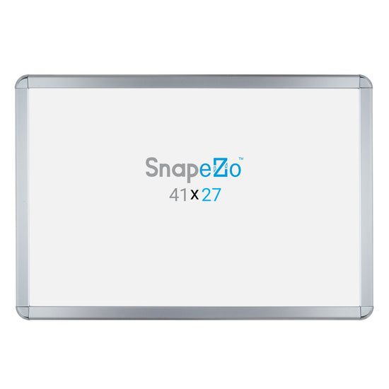 SnapeZo® 68.58 x 104.14 cm Silver Round-Cornered Snap Frame - 32MM Profile