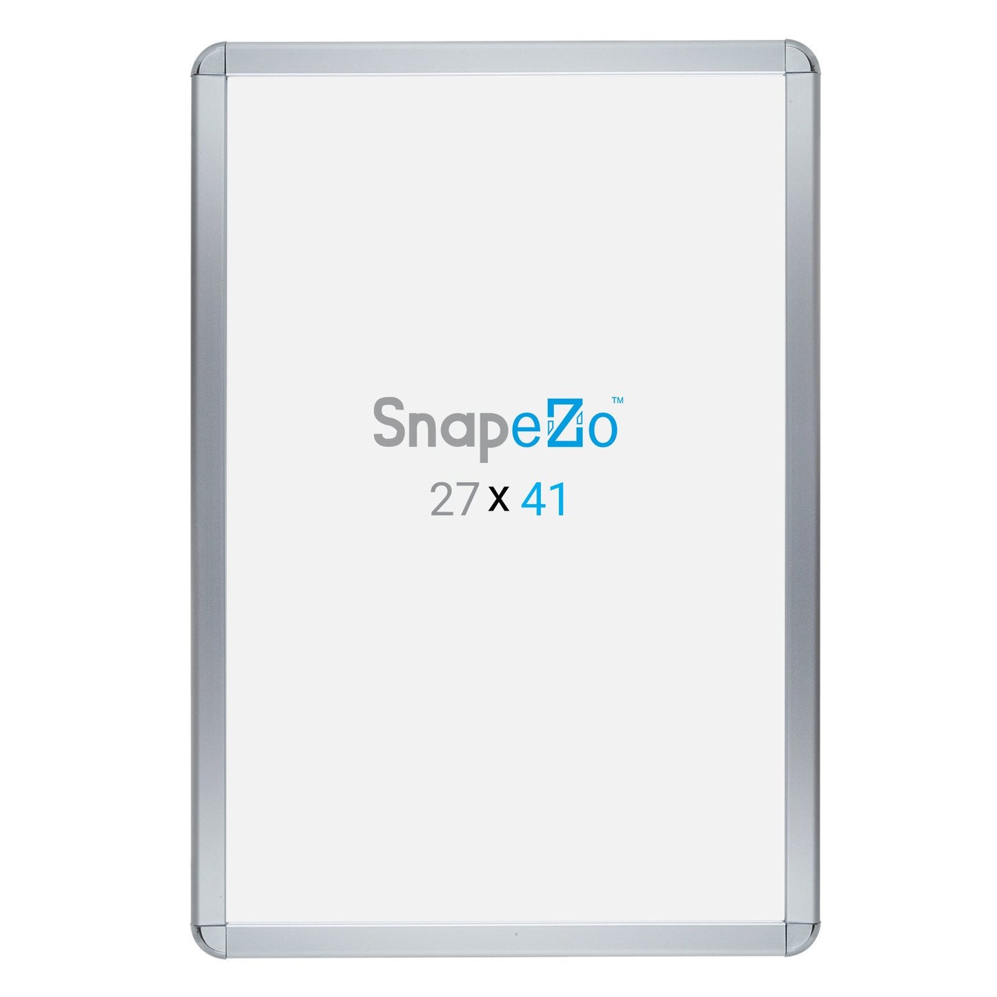 SnapeZo® 68.58 x 104.14 cm Silver Round-Cornered Snap Frame - 32MM Profile