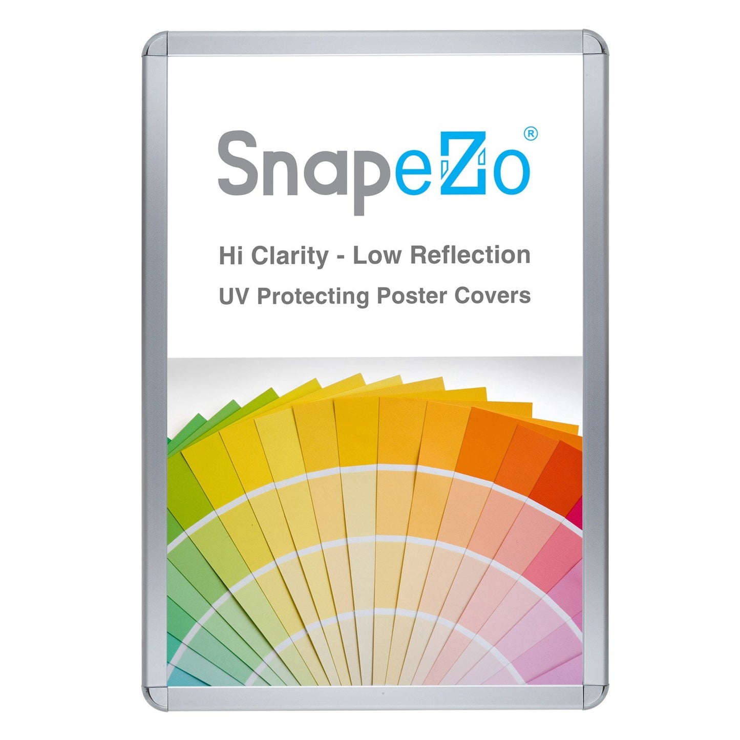 SnapeZo® 60.96 x 91.44 cm Silver Round-Cornered Snap Frame - 32MM Profile