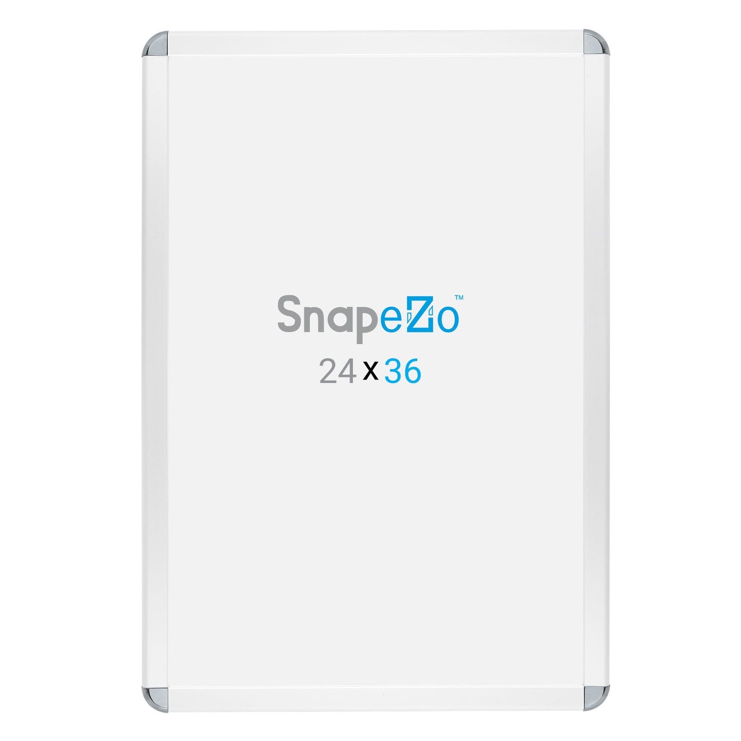 SnapeZo® 60.96 x 91.44 cm White Round-Cornered Snap Frame - 32MM Profile