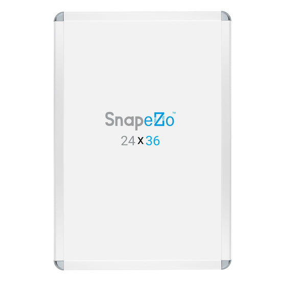 SnapeZo® 60.96 x 91.44 cm White Round-Cornered Snap Frame - 32MM Profile