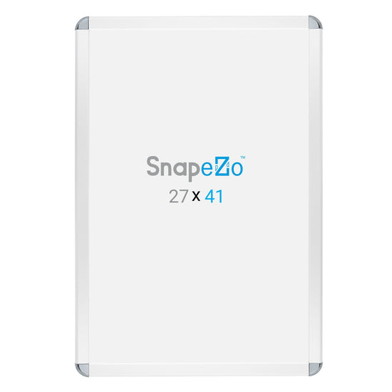 SnapeZo® 68.58 x 104.14 cm White Round-Cornered Snap Frame - 32MM Profile