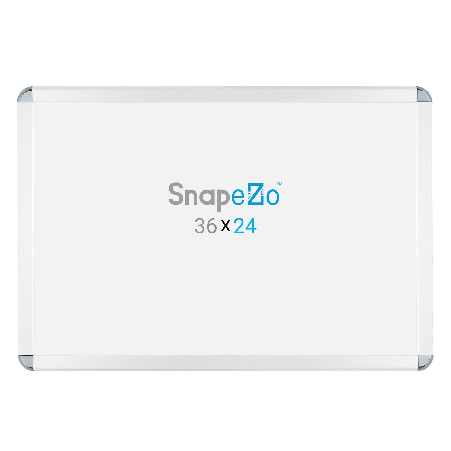 SnapeZo® 60.96 x 91.44 cm White Round-Cornered Snap Frame - 32MM Profile