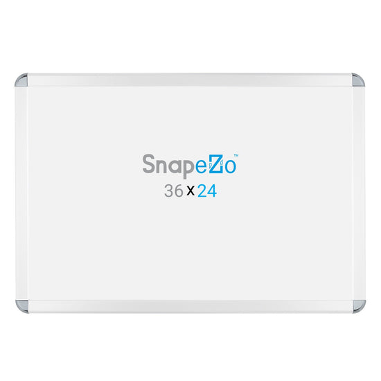 SnapeZo® 60.96 x 91.44 cm White Round-Cornered Snap Frame - 32MM Profile