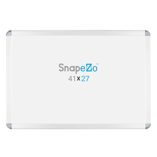 SnapeZo® 68.58 x 104.14 cm White Round-Cornered Snap Frame - 32MM Profile